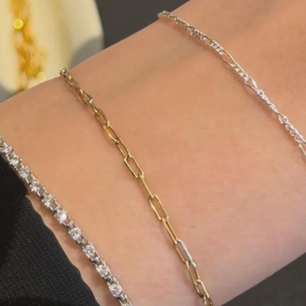 Paperclip chain in gold filled